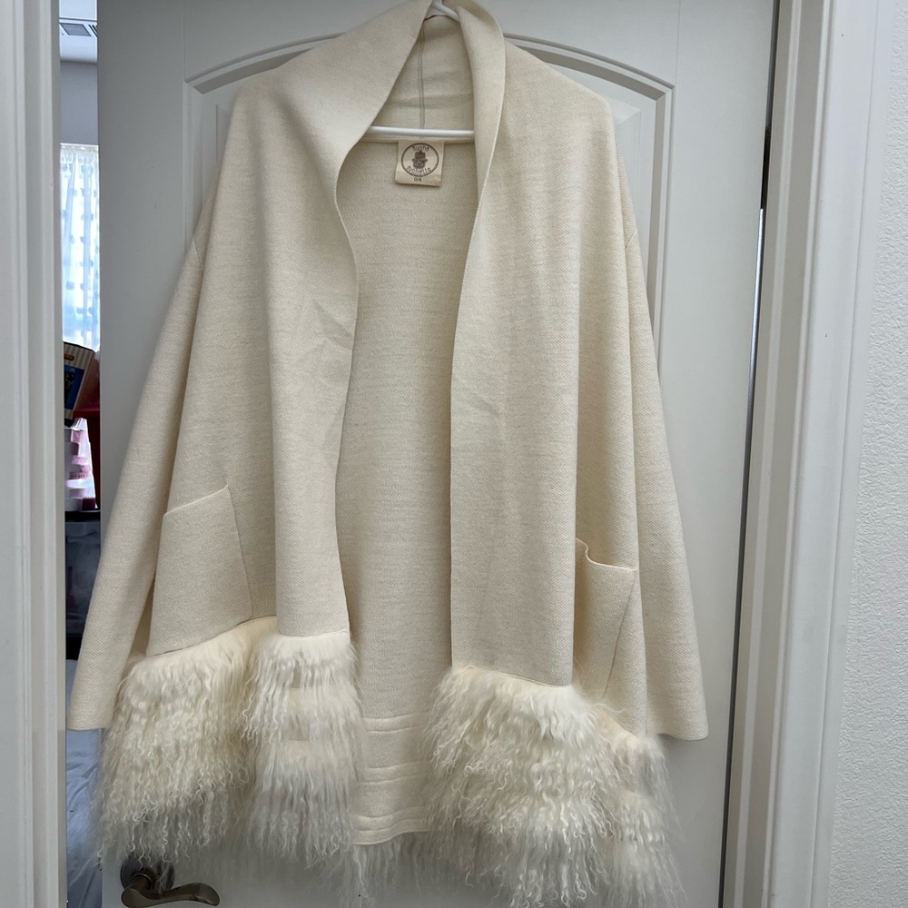 Brand New White Mongolian Lamb Fur jacket